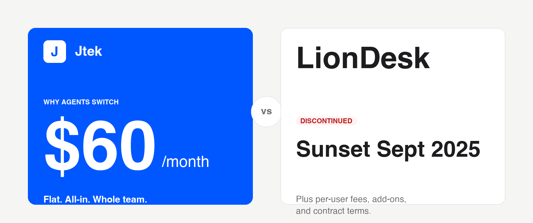 Jtek vs LionDesk comparison banner